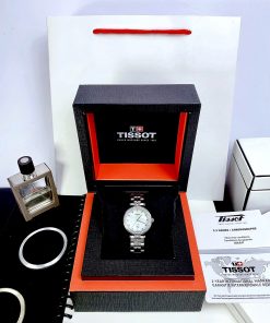 Đồng hồ Tissot Lady nữ mặt trắng dây kim loại Like Auth 30mm