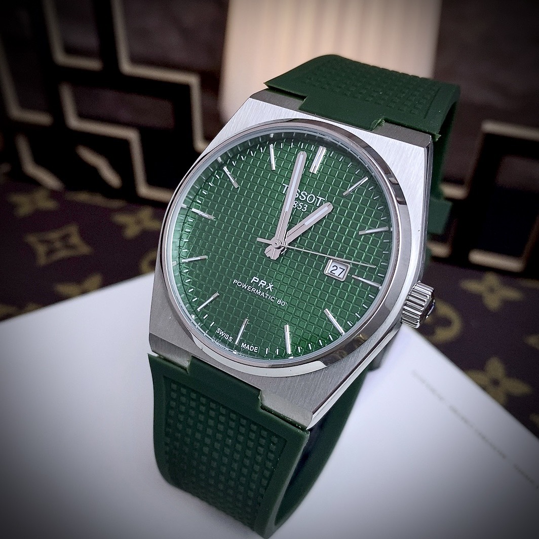 Đồng hồ Tissot PRX Rep cao cấp T80 màu xanh lá cây máy Pin (8) Đồng hồ Tissot PRX Rep cao cấp T80 màu xanh lá cây máy Pin (8)