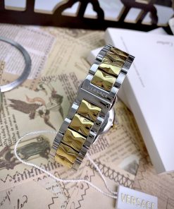 Đồng hồ Versace Tribute nữ mặt trắng dây kim loại Like Auth 36mm