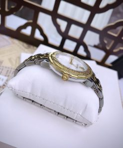 Đồng hồ Versace Tribute nữ mặt trắng dây kim loại Like Auth 36mm