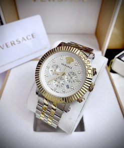 Đồng hồ Versace V-Chrono Classic Bracelet nam mặt trắng Like Auth 42mm
