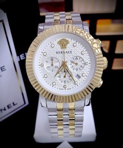 Đồng hồ Versace V-Chrono Classic Bracelet nam mặt trắng Like Auth 42mm