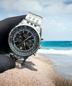 Đồng hồ nam Breitling Navitimer B02 Chronograph mặt đen Fake giá rẻ 45mm