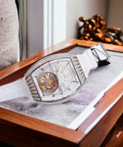 Đồng hồ nam Hanboro cơ lộ máy đính đá chính hãng 43mm (1)