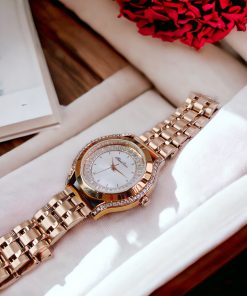 Đồng hồ nữ Hanboro mặt xà cừ đính đá chính hãng 35mm (1)