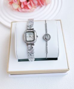 Đồng hồ Davena Austria 61901A chính hãng mặt xà cừ vuông (2)