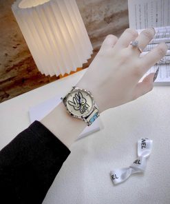 Đồng hồ nữ Gucci Like auth dây da mặt hoạ tiết thỏ 38mm (1)