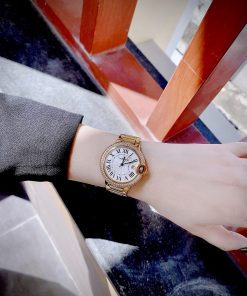 Đồng hồ Cartier Ballon Bleu nữ đính đá vàng gold Fake giá rẻ 36mm (1)