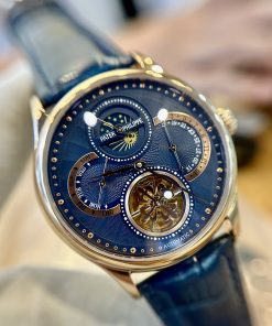 Đồng hồ Patek philipe geneve Moonphase nam dây da fake 11  (1)