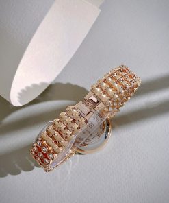 Đồng hồ Royal Crown nữ màu vàng hồng đính đá like auth (1)