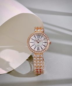 Đồng hồ Royal Crown nữ màu vàng hồng đính đá like auth (1)