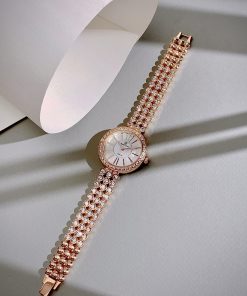 Đồng hồ Royal Crown nữ màu vàng hồng đính đá like auth (1)