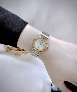Đồng hồ Versace Greca nữ dây kim loại demi gold fake 11 27mm (1)