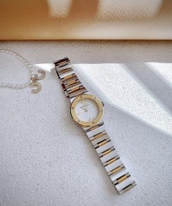 Đồng hồ Versace Greca nữ dây kim loại demi gold fake 11 27mm (1)