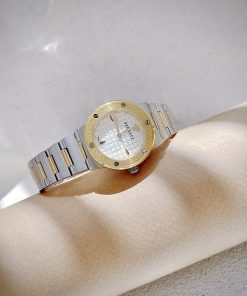 Đồng hồ Versace Greca nữ dây kim loại demi gold fake 11 27mm (1)
