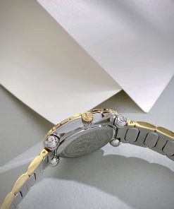 Đồng hồ Versace Greca twist nữ dây kim loại demi gold fake 11  (1)