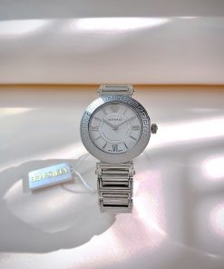 Đồng hồ Versace Tribute nữ mặt trắng dây kim loại Rep 11  (1)