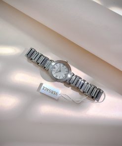 Đồng hồ Versace Tribute nữ mặt trắng dây kim loại Rep 11  (1)