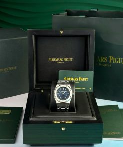 Đồng hồ Audemars Piguet Rep 11 Royal Oak 15202ST Jumbo mặt xanh dương ZF 39mm (7)