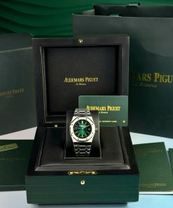 Đồng hồ Audemars Piguet chế tác Royal Oak 15202ST Jumbo mặt xanh lá ZF 39mm (2)