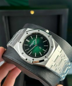 Đồng hồ Audemars Piguet chế tác Royal Oak 15202ST Jumbo mặt xanh lá ZF 39mm (2)