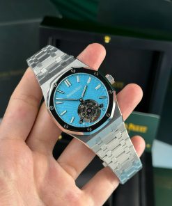 Đồng hồ Audemars Piguet chế tác Royal Oak Tourbillon màu xanh Tiffany 41mm (13)