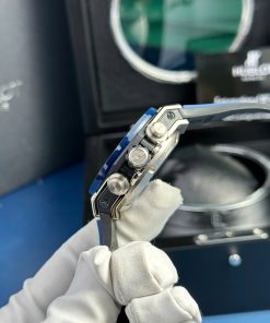 Đồng hồ Hublot Rep 11 Big Bang Unico Titanium Blue Bezel BBF 42mm (7)