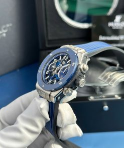 Đồng hồ Hublot Rep 11 Big Bang Unico Titanium Blue Bezel BBF 42mm (7)