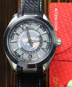 Đồng hồ Omega Rep 11 Seamaster Aqua Terra Worldtimer màu xám 41mm (10)