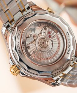 Đồng hồ Omega Seamaster Diver 300m demi vàng mặt đen Rep 11 cao cấp VSF 42mm (2)