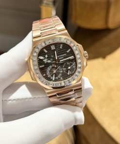 Đồng hồ Patek Philippe Nautilus 5724 đính đá máy cơ Thụy Sỹ GRF 40mm (6)