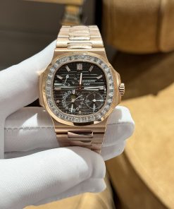 Đồng hồ Patek Philippe Nautilus 5724 đính đá máy cơ Thụy Sỹ GRF 40mm (6)