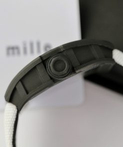 Đồng hồ Richard Mille RM055 vỏ Carbon dây vài màu trắng BBR Factory 45mm (10)