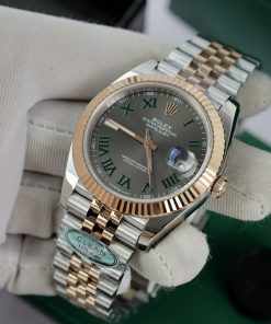 Đồng hồ Rolex Date Just 3235 Clean giá rẻ Wimbledon Fake 11 41mm (2)