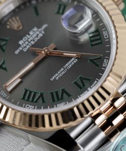 Đồng hồ Rolex Date Just 3235 Clean giá rẻ Wimbledon Fake 11 41mm (2)