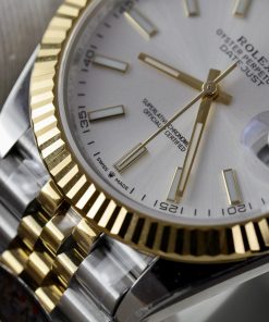 Đồng hồ Rolex Date Just 3235 Clean giá rẻ cọc số dạ quang Fake cao cấp 41mm (7)