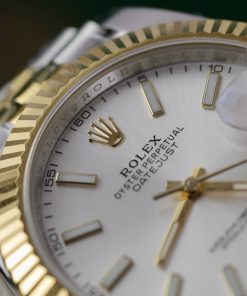 Đồng hồ Rolex Date Just 3235 Clean giá rẻ cọc số dạ quang Fake cao cấp 41mm (7)