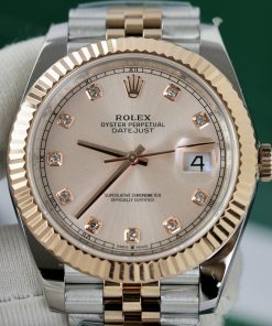 Đồng hồ Rolex Date Just 3235 Clean giá rẻ cọc số đính đá Fake 11 41mm (8)