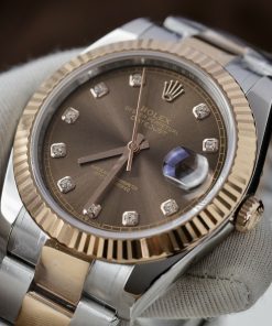 Đồng hồ Rolex Date Just 3235 Clean giá rẻ mặt chocolate Fake cao cấp 41mm (18)