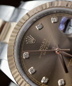 Đồng hồ Rolex Date Just 3235 Clean giá rẻ mặt chocolate Fake cao cấp 41mm (18)