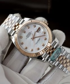 Đồng hồ Rolex Date Just 3235 Clean giá rẻ mặt khảm trai Fake 11 41mm (10)