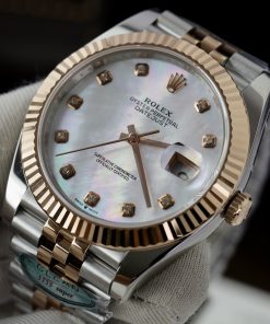 Đồng hồ Rolex Date Just 3235 Clean giá rẻ mặt khảm trai Fake 11 41mm (10)