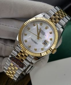Đồng hồ Rolex Date Just 3235 Clean giá rẻ mặt xà cừ Fake cao cấp 41mm (9)