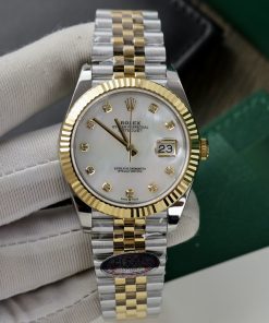 Đồng hồ Rolex Date Just 3235 Clean giá rẻ mặt xà cừ Fake cao cấp 41mm (9)