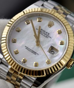 Đồng hồ Rolex Date Just 3235 Clean giá rẻ mặt xà cừ Fake cao cấp 41mm (9)