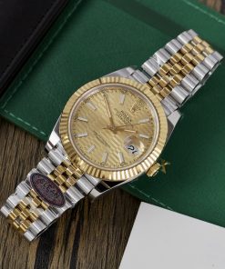 Đồng hồ Rolex Date Just 3235 Clean giá rẻ mặt xếp gạch Fake cao cấp 41mm