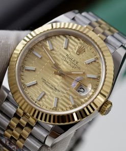 Đồng hồ Rolex Date Just 3235 Clean giá rẻ mặt xếp gạch Fake cao cấp 41mm