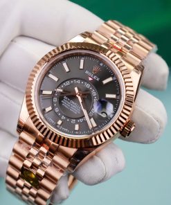 Đồng hồ Rolex Rep 11 Sky Dweller dây Jubilee mặt số xám 42mm (9)