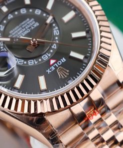 Đồng hồ Rolex Rep 11 Sky Dweller dây Jubilee mặt số xám 42mm (9)