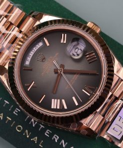 Đồng hồ Rolex chế tác Day-Date mặt số Ombre xám nhà máy QF 185 grams 40mm (1)